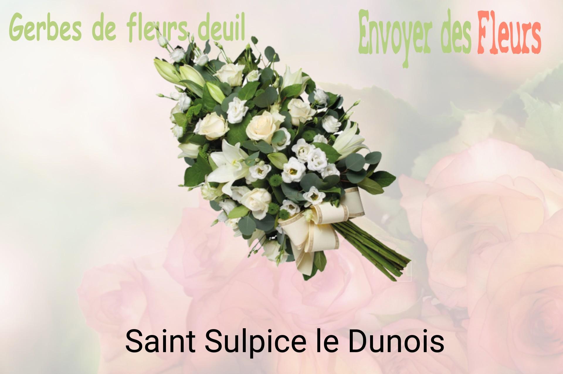 Gerbe de fleurs de deuil livrée à Saint-Sulpice-le-Dunois